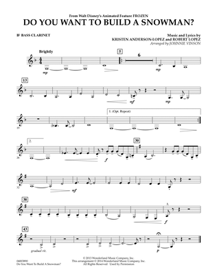 Book cover for Do You Want to Build a Snowman? (from Frozen) (arr. Johnnie Vinson) - Bb Bass Clarinet