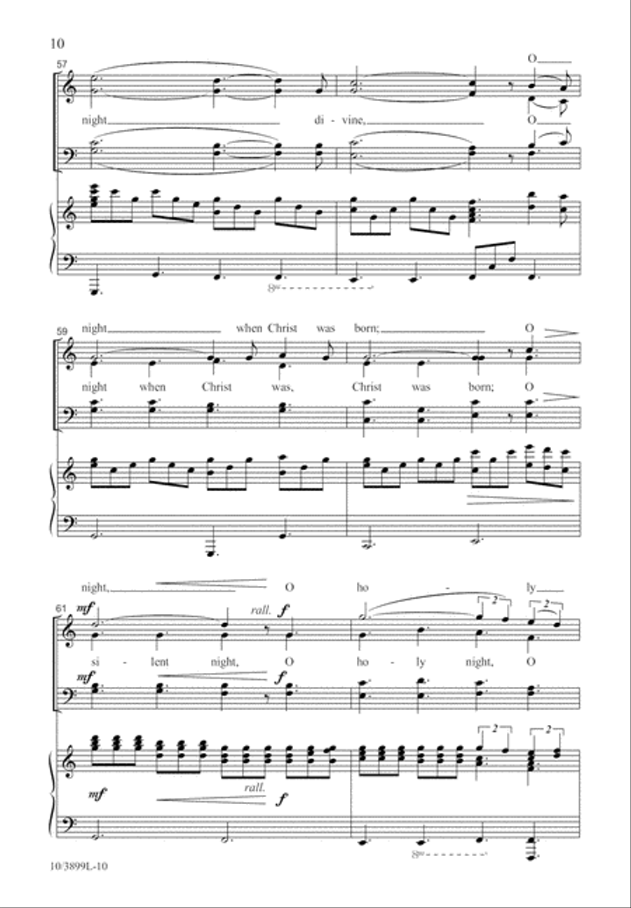 Holy Night, Silent Night 4-Part scores gallery preview page 10