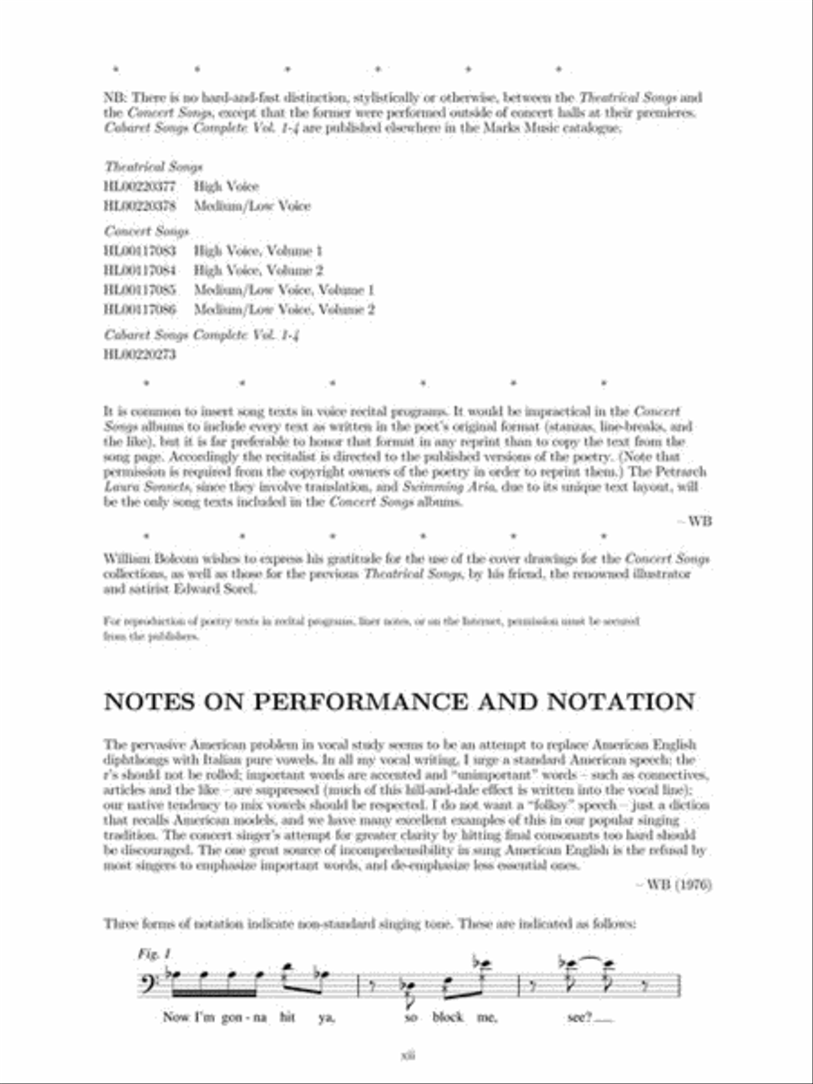 Concert Songs - Volume 1 (1975-2000) Voice scores gallery preview page 6