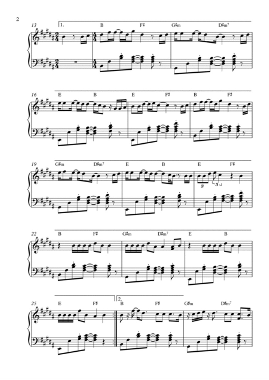Memories Piano Solo scores gallery preview page 2