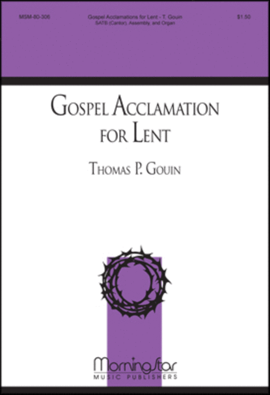 Gospel Acclamation for Lent 4-Part scores gallery preview page 1