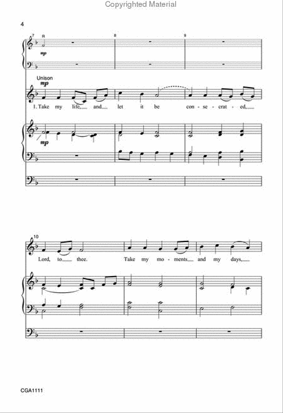 Take My Life, and Let It Be 2-Part scores gallery preview page 3