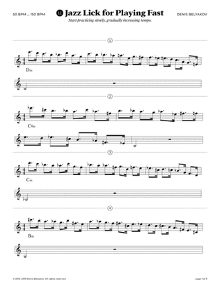 Jazz Lick #11 for Playing Fast
