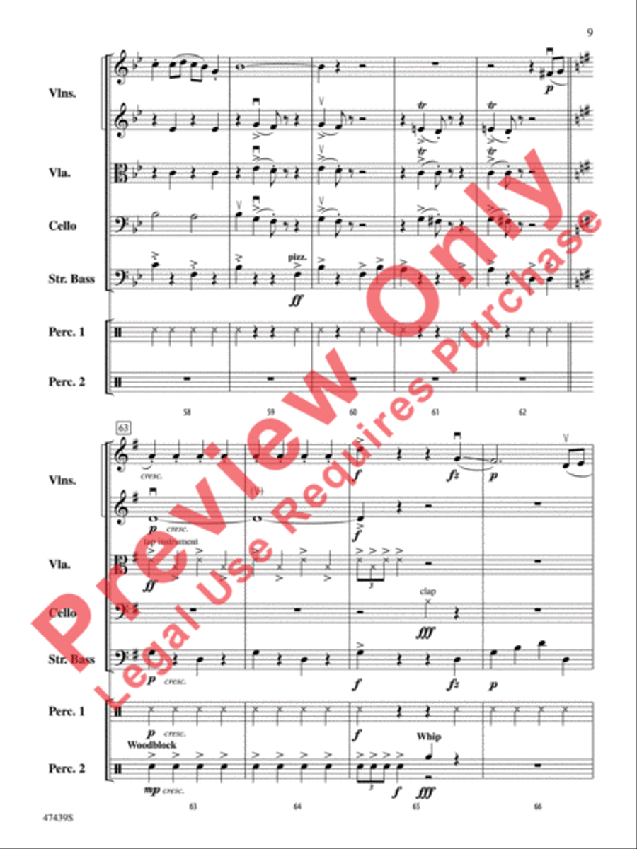 Sleigh Ride String Orchestra scores gallery preview page 10