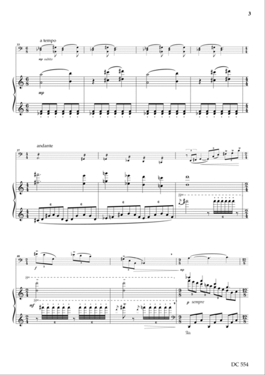 Sonata for Violoncello and Piano Piano scores gallery preview page 3