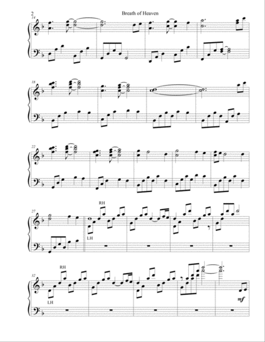 Breath Of Heaven (Mary's Song) Piano Solo scores gallery preview page 3
