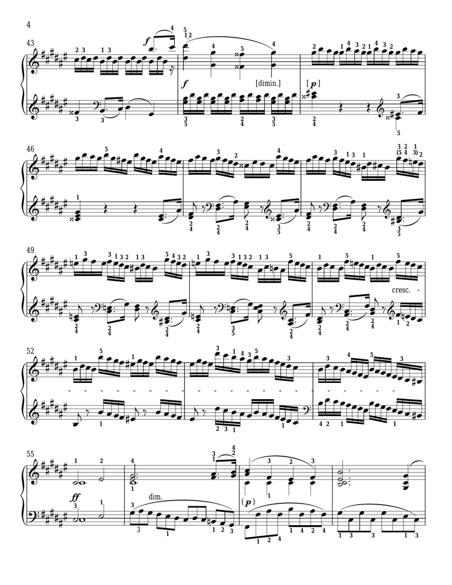 Piano Sonata No. 24 In F-Sharp Major, Op. 78 Piano Solo scores gallery preview page 4