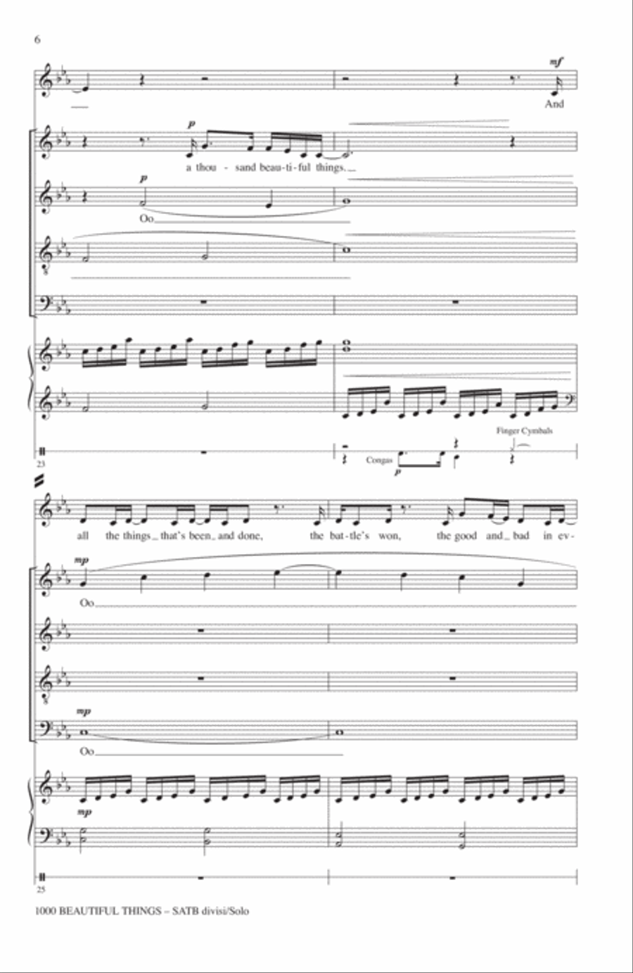 1000 Beautiful Things 1000 Beautiful Things 4-Part scores gallery preview page 5