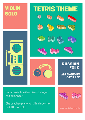 Book cover for Tetris Theme for Violin Solo in Gm