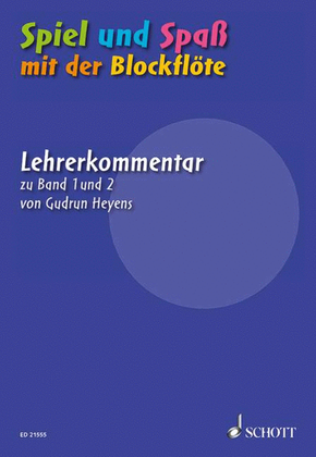 Spiel Und Spass Mit Der Blockflöte Descant Recorder Teacher's Book