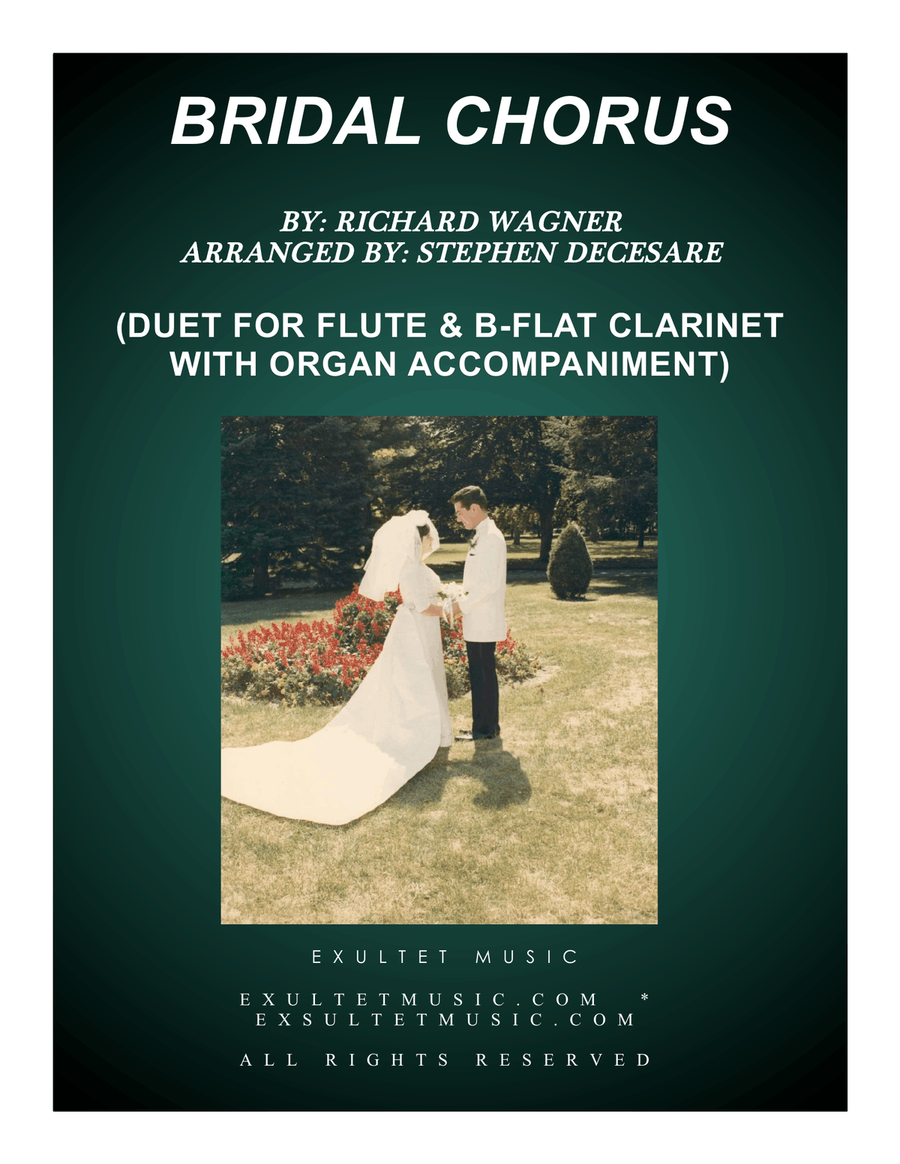 Bridal Chorus (Duet for Flute and Bb-Clarinet - Organ Accompaniment) Woodwind Duet scores gallery preview page 1