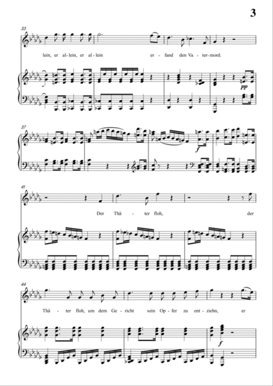 Schubert-Der Vatermörder in bB minor,for Vocal and Piano Voice scores gallery preview page 4