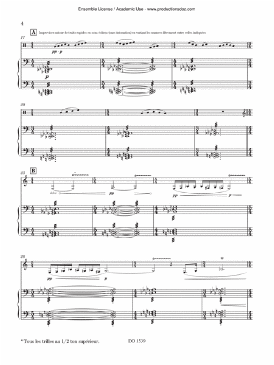 Fulgurances, opus 75 Clarinet Solo scores gallery preview page 4