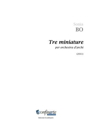 Sonia Bo: TRE MINIATURE (ES 393) - Score Only