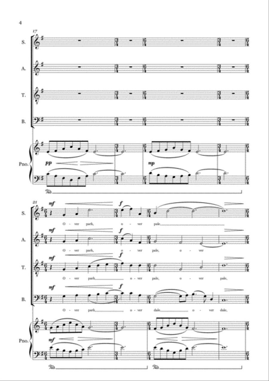 Three Shakespeare Nocturnes 4-Part scores gallery preview page 6
