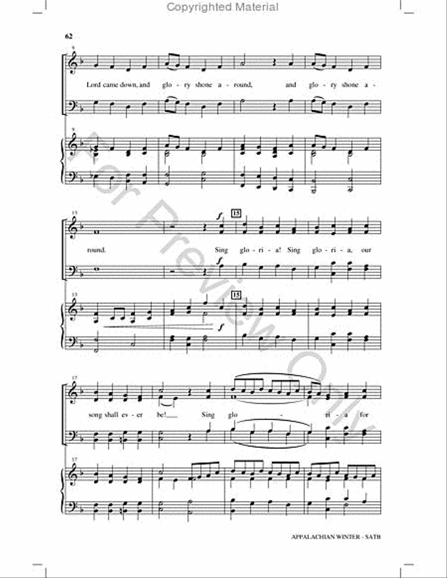 Appalachian Winter Choir scores gallery preview page 61