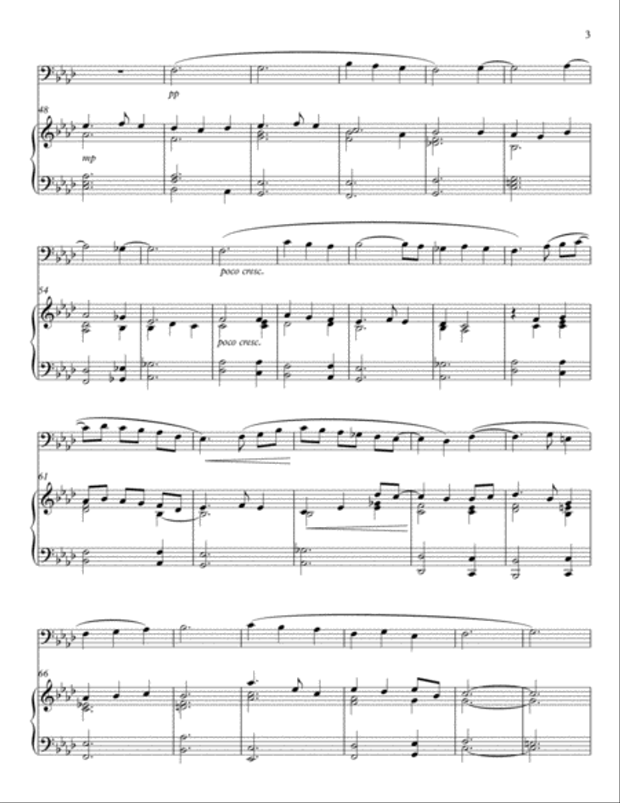 Silent Night - a contemporary arrangement for Cello and Piano Piano scores gallery preview page 3