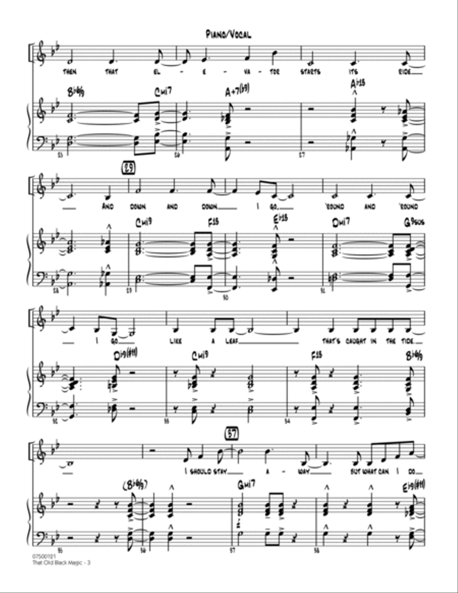 That Old Black Magic - Piano/Vocal Jazz Ensemble scores gallery preview page 3
