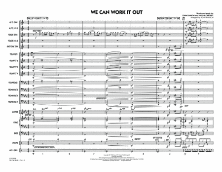 We Can Work It Out - Conductor Score (Full Score)