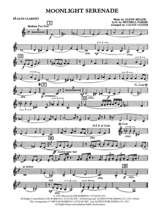 Moonlight Serenade: E-flat Alto Clarinet