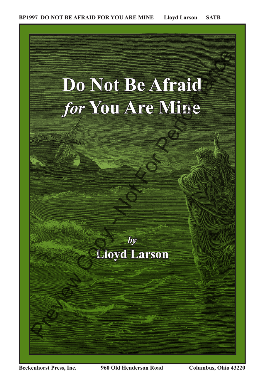 Do Not Be Afraid for You Are Mine 4-Part scores gallery preview page 2