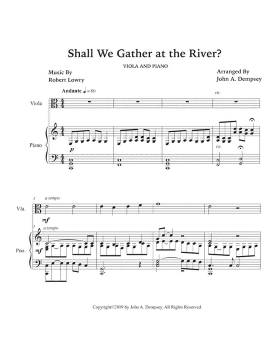 Shall We Gather at the River (Viola and Piano) image number null