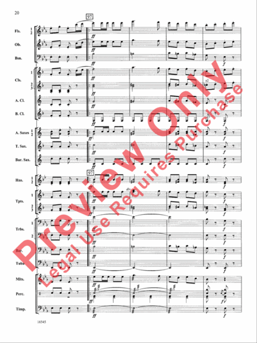 William Tell Overture Concert Band scores gallery preview page 21