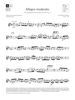 Allegro moderato (from Sonata in D) (Grade 7 List A1 from the ABRSM Flute syllabus from 2022)