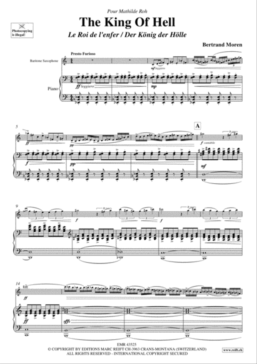 The King Of Hell Baritone Saxophone scores gallery preview page 4