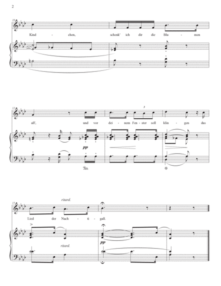 SCHUMANN: Aus meinen Thränen spriessen, Op. 48 no. 2 (transposed to A-flat major and G major)