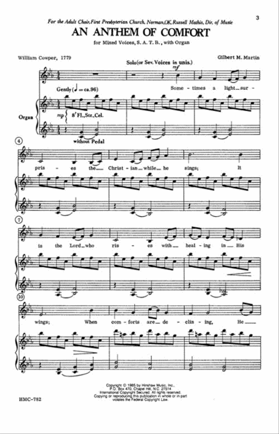 An Anthem of Comfort 4-Part scores gallery preview page 2