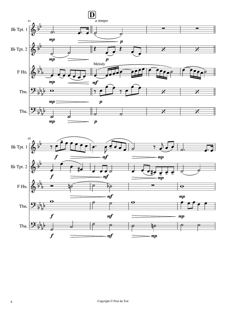 Cinema Paradiso Brass Ensemble scores gallery preview page 6