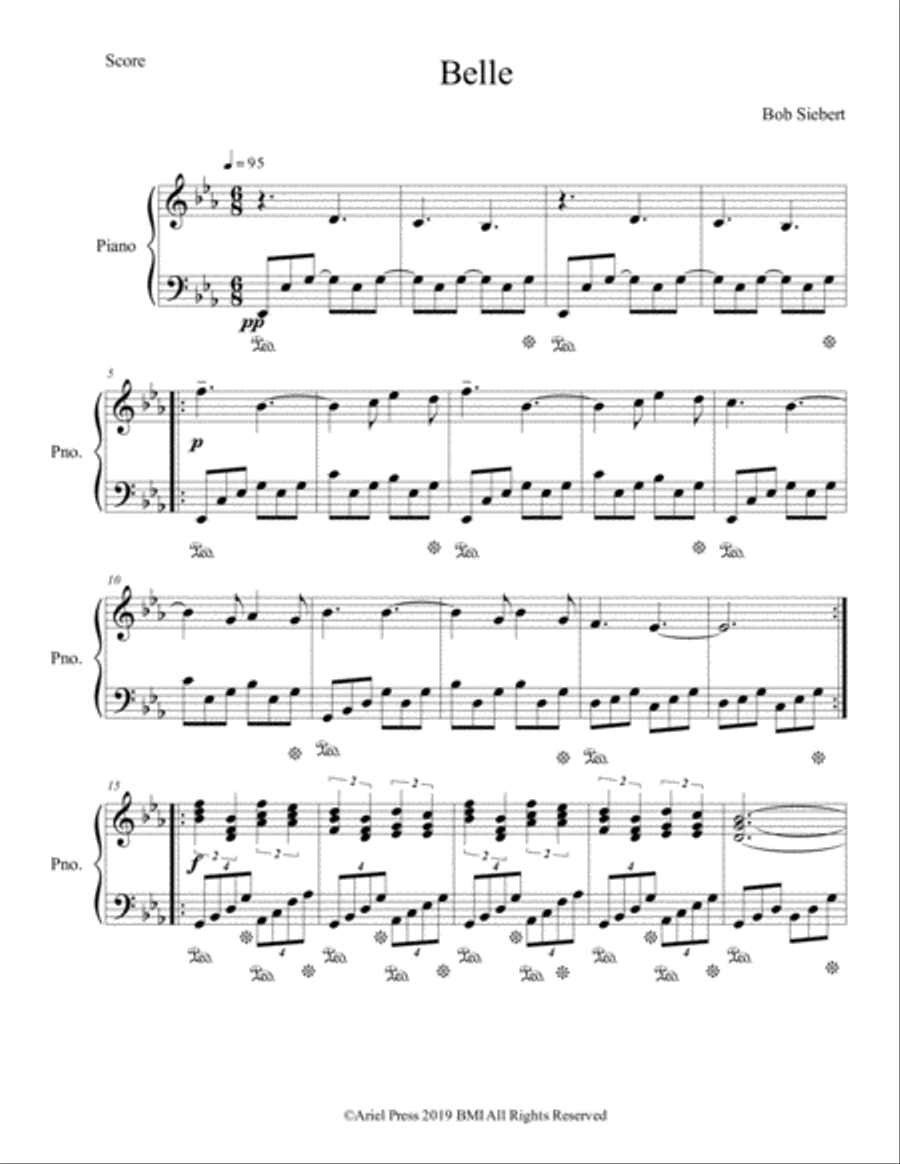 Belle Piano Solo scores gallery preview page 1