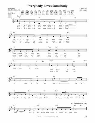 Everybody Loves Somebody (from The Daily Ukulele) (arr. Liz and Jim Beloff)