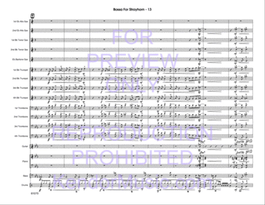 Bossa For Strayhorn Jazz Ensemble scores gallery preview page 14