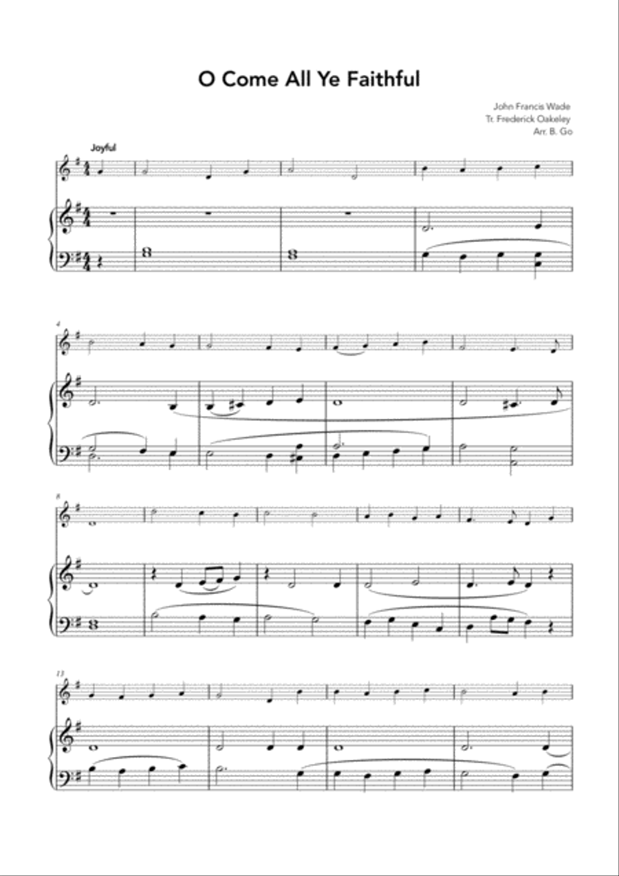 O Come All Ye Faithful Violin Solo scores gallery preview page 1