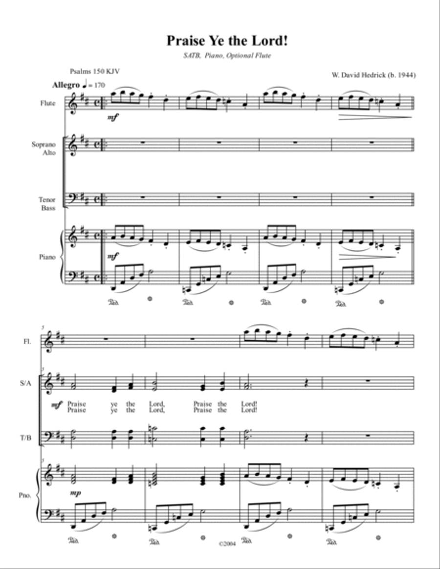 Praise Ye The Lord! 3-Part scores gallery preview page 3