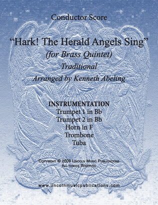 Book cover for Hark The Herald Angels Sing (for Brass Quintet)