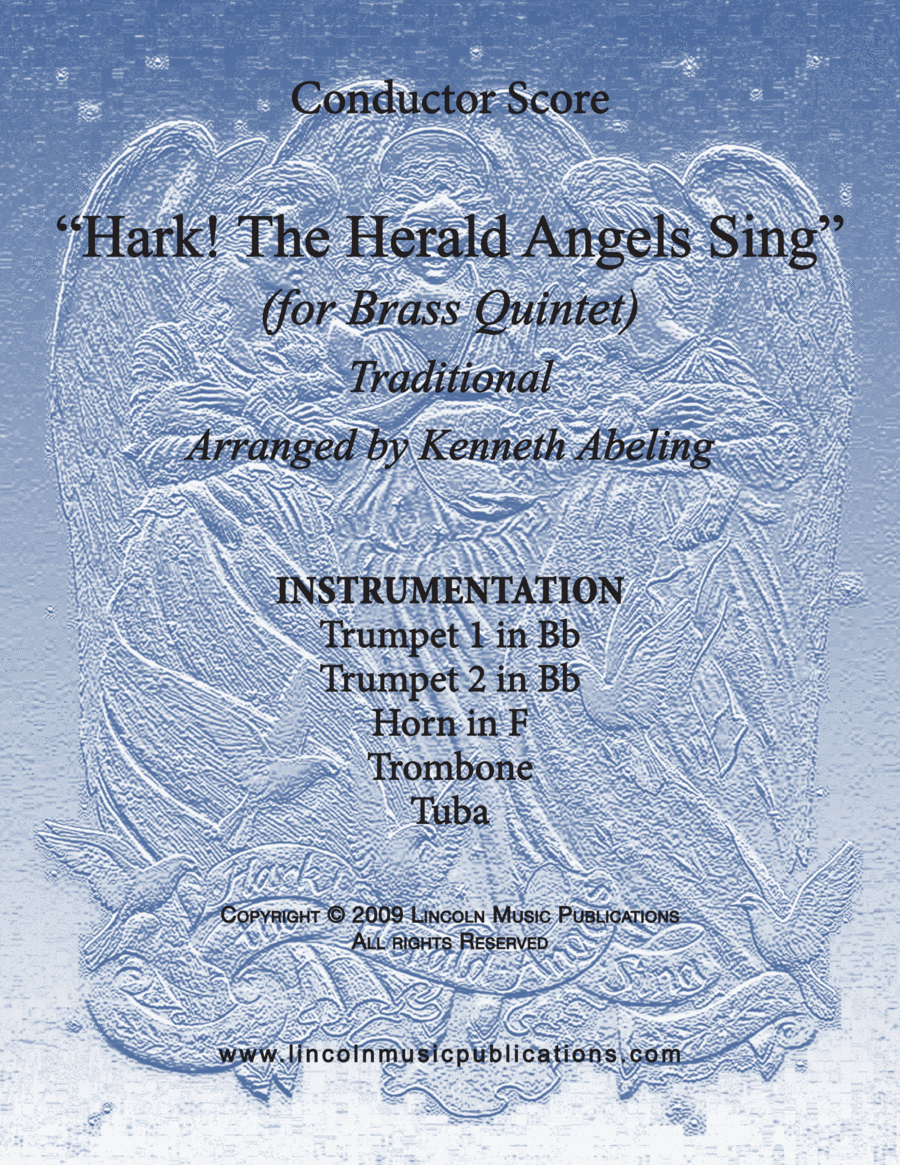 Book cover for Hark The Herald Angels Sing (for Brass Quintet)