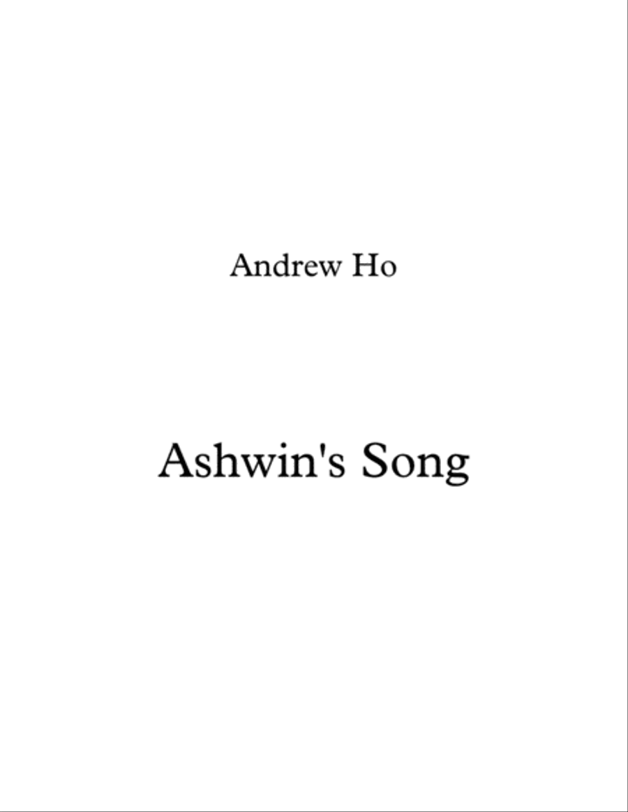 Ashwin's Song Piano Method scores gallery preview page 1
