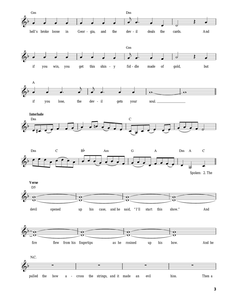 The Devil Went Down To Georgia Acoustic Guitar scores gallery preview page 3
