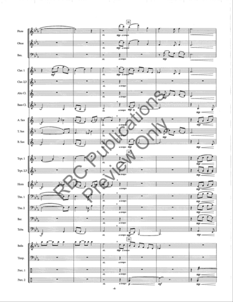Celtic Ballad Celtic Ballad Concert Band scores gallery preview page 6