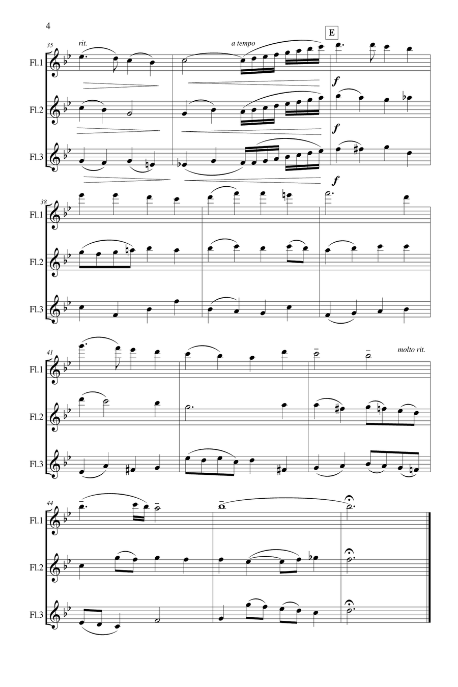 While Shepherds Watched Their Flocks By Night Flute Trio scores gallery preview page 5