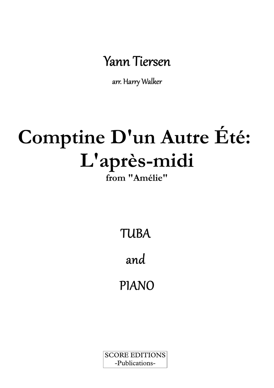 Comptine D'un Autre Été: L'après-Midi Chamber Music scores gallery preview page 2
