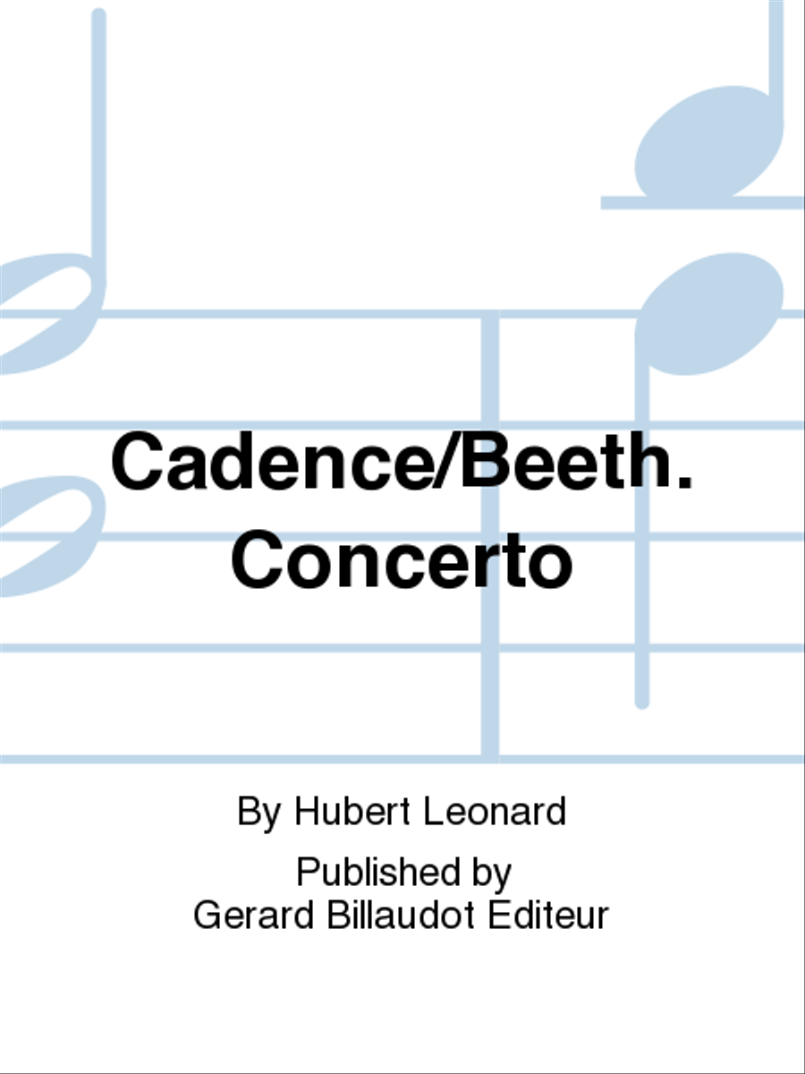 Cadence/Beeth. Concerto