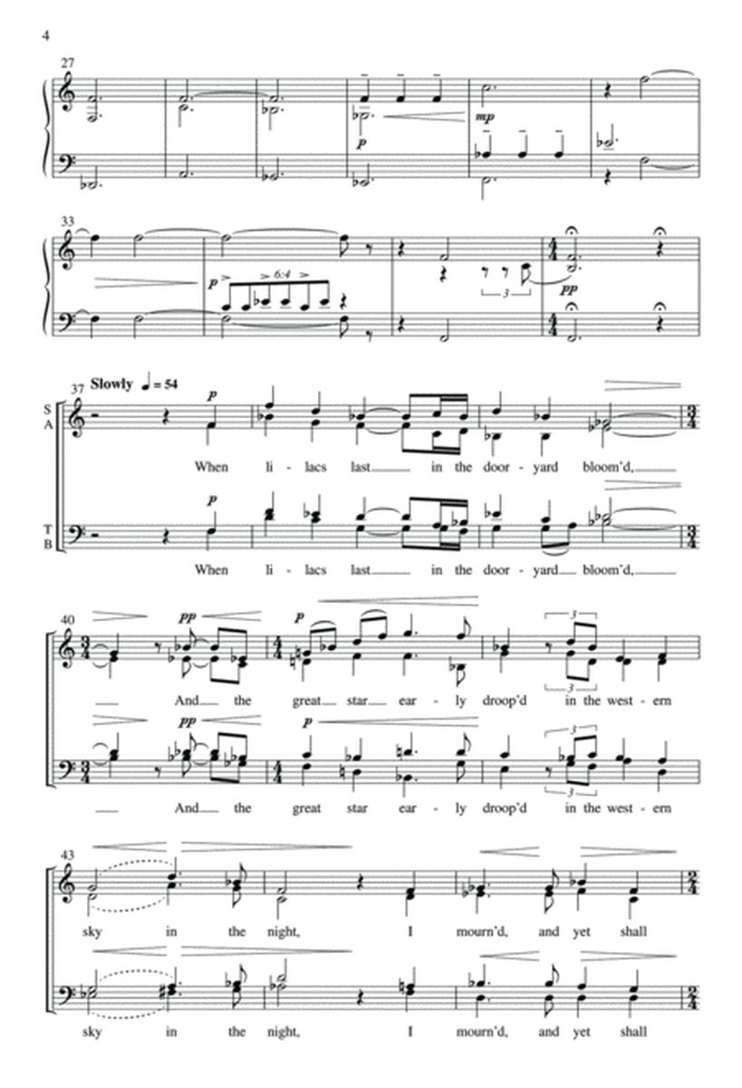 When Lilacs Last in the Dooryard Bloomed: (Ghost Chorales) (Choral Score)