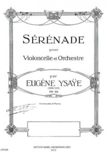 Serenade : pour violoncelle et orchestre, op. 22 Edition violoncelle/piano