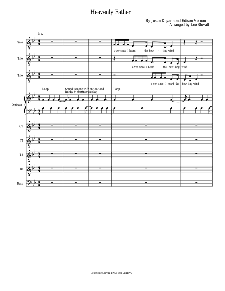 Heavenly Father A Cappella scores gallery preview page 1