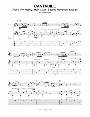 Book cover for Cantabile (Piano Trio “Gypsy,” Hob. XV:25, Second Movement Excerpt)