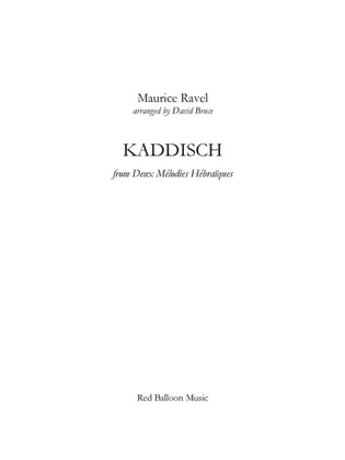 Book cover for Kaddisch (score and parts)